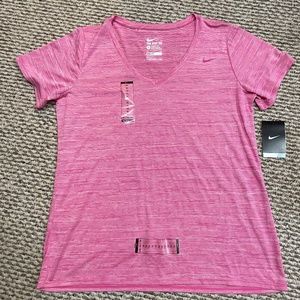 Nike Dri-Fit Dry Standard Fit Shirt Pink Women's